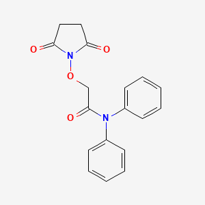 molecular formula C18H16N2O4 B4234940 2-[(2,5-dioxo-1-pyrrolidinyl)oxy]-N,N-diphenylacetamide 