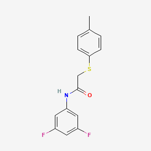 molecular formula C15H13F2NOS B4234948 N-(3,5-difluorophenyl)-2-[(4-methylphenyl)thio]acetamide 