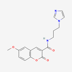 N-[3-(1H-imidazol-1-yl)propyl]-6-methoxy-2-oxo-2H-chromene-3-carboxamide