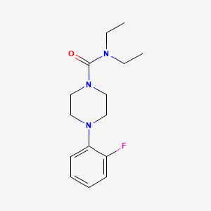 molecular formula C15H22FN3O B4234994 N,N-diethyl-4-(2-fluorophenyl)-1-piperazinecarboxamide 