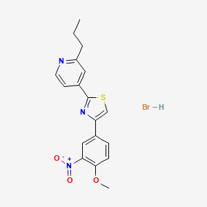 molecular formula C18H18BrN3O3S B4235038 4-[4-(4-methoxy-3-nitrophenyl)-1,3-thiazol-2-yl]-2-propylpyridine hydrobromide 
