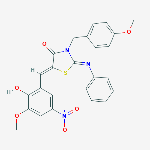 5-{2-Hydroxy-5-nitro-3-methoxybenzylidene}-3-(4-methoxybenzyl)-2-(phenylimino)-1,3-thiazolidin-4-one