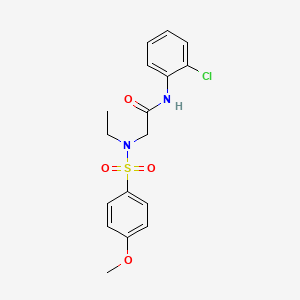 molecular formula C17H19ClN2O4S B4235053 N~1~-(2-chlorophenyl)-N~2~-ethyl-N~2~-[(4-methoxyphenyl)sulfonyl]glycinamide 