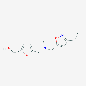 molecular formula C13H18N2O3 B4235056 (5-{[[(3-ethylisoxazol-5-yl)methyl](methyl)amino]methyl}-2-furyl)methanol 