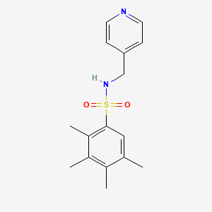 molecular formula C16H20N2O2S B4235061 2,3,4,5-tetramethyl-N-(4-pyridinylmethyl)benzenesulfonamide 