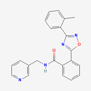 molecular formula C22H18N4O2 B4235068 2-[3-(2-methylphenyl)-1,2,4-oxadiazol-5-yl]-N-(3-pyridinylmethyl)benzamide 