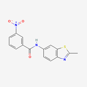 molecular formula C15H11N3O3S B4235073 N-(2-methyl-1,3-benzothiazol-6-yl)-3-nitrobenzamide 