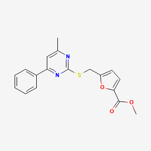 methyl 5-{[(4-methyl-6-phenyl-2-pyrimidinyl)thio]methyl}-2-furoate