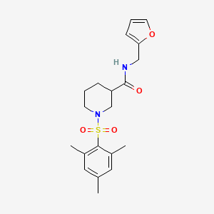 N-(2-furylmethyl)-1-(mesitylsulfonyl)-3-piperidinecarboxamide