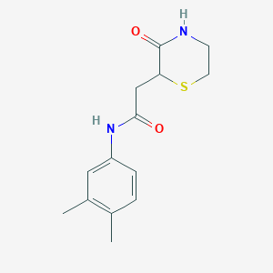 molecular formula C14H18N2O2S B4235110 N-(3,4-dimethylphenyl)-2-(3-oxo-2-thiomorpholinyl)acetamide 