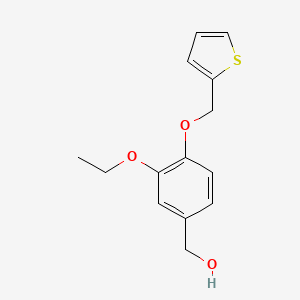 molecular formula C14H16O3S B4235122 [3-ethoxy-4-(2-thienylmethoxy)phenyl]methanol 