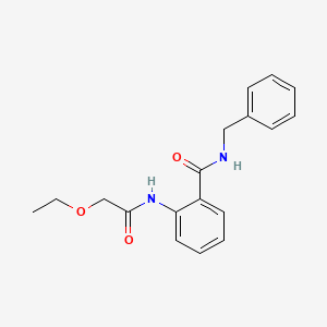 molecular formula C18H20N2O3 B4235127 N-benzyl-2-[(ethoxyacetyl)amino]benzamide 