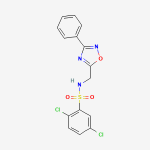 molecular formula C15H11Cl2N3O3S B4235160 2,5-dichloro-N-[(3-phenyl-1,2,4-oxadiazol-5-yl)methyl]benzenesulfonamide 