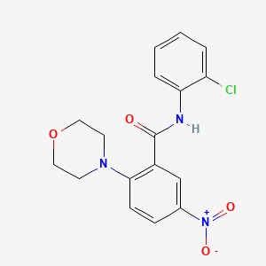 molecular formula C17H16ClN3O4 B4235175 N-(2-chlorophenyl)-2-(4-morpholinyl)-5-nitrobenzamide 