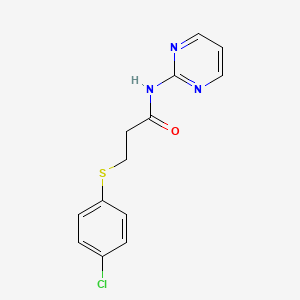 3-[(4-chlorophenyl)thio]-N-2-pyrimidinylpropanamide