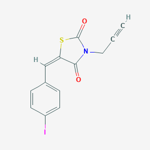 molecular formula C13H8INO2S B423523 (5E)-5-(4-iodobenzylidene)-3-(prop-2-yn-1-yl)-1,3-thiazolidine-2,4-dione 