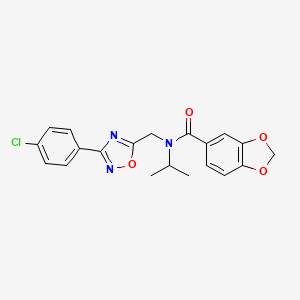 N-{[3-(4-chlorophenyl)-1,2,4-oxadiazol-5-yl]methyl}-N-isopropyl-1,3-benzodioxole-5-carboxamide