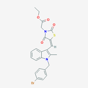 ethyl [(5E)-5-{[1-(4-bromobenzyl)-2-methyl-1H-indol-3-yl]methylidene}-2,4-dioxo-1,3-thiazolidin-3-yl]acetate