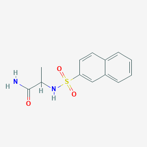 molecular formula C13H14N2O3S B4235262 N~2~-(2-naphthylsulfonyl)alaninamide 