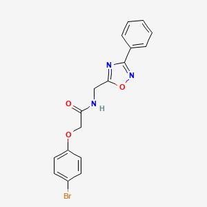 molecular formula C17H14BrN3O3 B4235267 2-(4-bromophenoxy)-N-[(3-phenyl-1,2,4-oxadiazol-5-yl)methyl]acetamide 