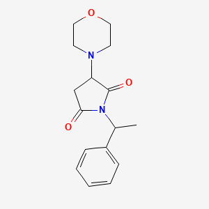 3-(4-morpholinyl)-1-(1-phenylethyl)-2,5-pyrrolidinedione