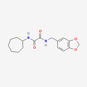 molecular formula C17H22N2O4 B4235296 N-(1,3-benzodioxol-5-ylmethyl)-N'-cycloheptylethanediamide 