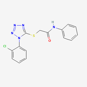 2-{[1-(2-chlorophenyl)-1H-tetrazol-5-yl]thio}-N-phenylacetamide