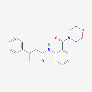 molecular formula C21H24N2O3 B4235318 N-[2-(4-morpholinylcarbonyl)phenyl]-3-phenylbutanamide 