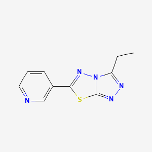 3-ethyl-6-(3-pyridinyl)[1,2,4]triazolo[3,4-b][1,3,4]thiadiazole