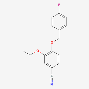 molecular formula C16H14FNO2 B4235336 3-ethoxy-4-[(4-fluorobenzyl)oxy]benzonitrile 