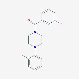 molecular formula C18H19FN2O B4235377 1-(3-fluorobenzoyl)-4-(2-methylphenyl)piperazine 