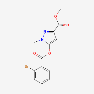 molecular formula C13H11BrN2O4 B4235388 methyl 5-[(2-bromobenzoyl)oxy]-1-methyl-1H-pyrazole-3-carboxylate 