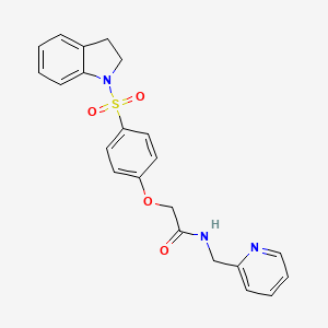 2-[4-(2,3-dihydro-1H-indol-1-ylsulfonyl)phenoxy]-N-(2-pyridinylmethyl)acetamide