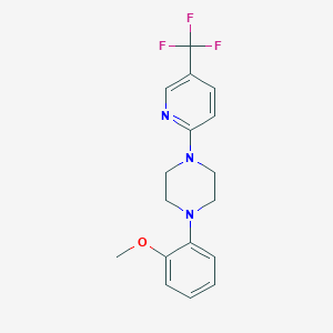 molecular formula C17H18F3N3O B4235418 1-(2-methoxyphenyl)-4-[5-(trifluoromethyl)-2-pyridinyl]piperazine 