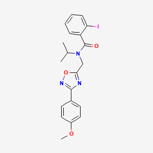 molecular formula C20H20IN3O3 B4235430 2-iodo-N-isopropyl-N-{[3-(4-methoxyphenyl)-1,2,4-oxadiazol-5-yl]methyl}benzamide 