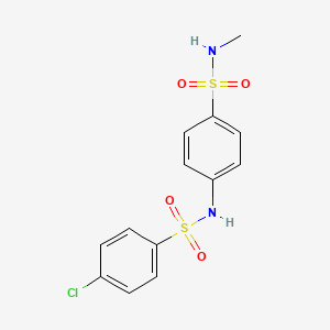 molecular formula C13H13ClN2O4S2 B4235441 4-chloro-N-{4-[(methylamino)sulfonyl]phenyl}benzenesulfonamide 