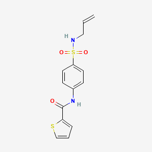 molecular formula C14H14N2O3S2 B4235456 N-{4-[(allylamino)sulfonyl]phenyl}-2-thiophenecarboxamide 