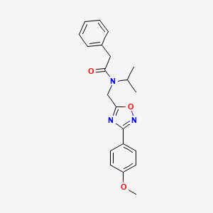 molecular formula C21H23N3O3 B4235474 N-isopropyl-N-{[3-(4-methoxyphenyl)-1,2,4-oxadiazol-5-yl]methyl}-2-phenylacetamide 
