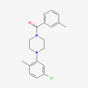 molecular formula C19H21ClN2O B4235489 1-(5-chloro-2-methylphenyl)-4-(3-methylbenzoyl)piperazine 