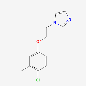 molecular formula C12H13ClN2O B4235492 1-[2-(4-chloro-3-methylphenoxy)ethyl]-1H-imidazole 