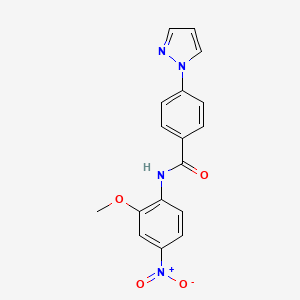 N-(2-methoxy-4-nitrophenyl)-4-(1H-pyrazol-1-yl)benzamide