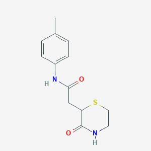 molecular formula C13H16N2O2S B4235536 N-(4-methylphenyl)-2-(3-oxo-2-thiomorpholinyl)acetamide 