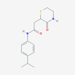 molecular formula C15H20N2O2S B4235539 N-(4-isopropylphenyl)-2-(3-oxo-2-thiomorpholinyl)acetamide 