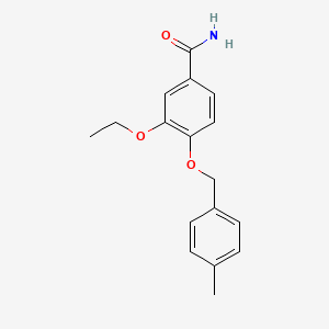 molecular formula C17H19NO3 B4235544 3-ethoxy-4-[(4-methylbenzyl)oxy]benzamide 