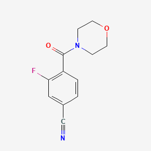 molecular formula C12H11FN2O2 B4235551 3-fluoro-4-(4-morpholinylcarbonyl)benzonitrile 