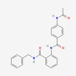 molecular formula C23H21N3O3 B4235552 2-{[4-(acetylamino)benzoyl]amino}-N-benzylbenzamide 