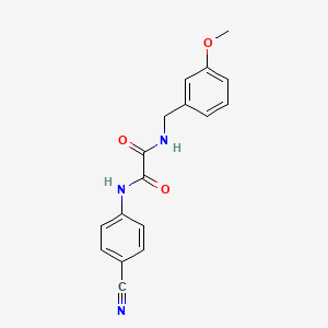 molecular formula C17H15N3O3 B4235554 N-(4-cyanophenyl)-N'-(3-methoxybenzyl)ethanediamide 