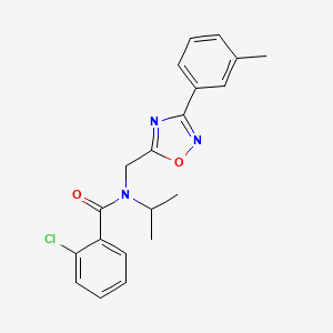 2-chloro-N-isopropyl-N-{[3-(3-methylphenyl)-1,2,4-oxadiazol-5-yl]methyl}benzamide