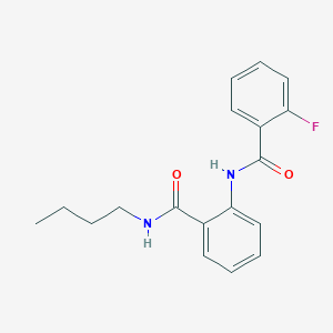N-{2-[(butylamino)carbonyl]phenyl}-2-fluorobenzamide