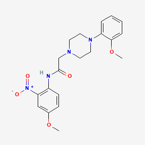 molecular formula C20H24N4O5 B4235579 N-(4-methoxy-2-nitrophenyl)-2-[4-(2-methoxyphenyl)-1-piperazinyl]acetamide 